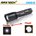 Maxtoch ZO6X-6 cris T6 18650 torche lampe de poche Police 10w mise au point